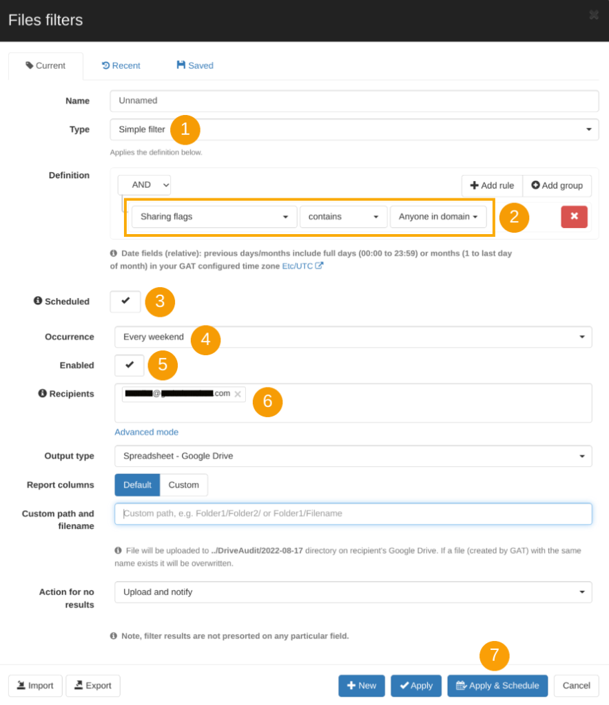 Create Filter to identify links open to anyone