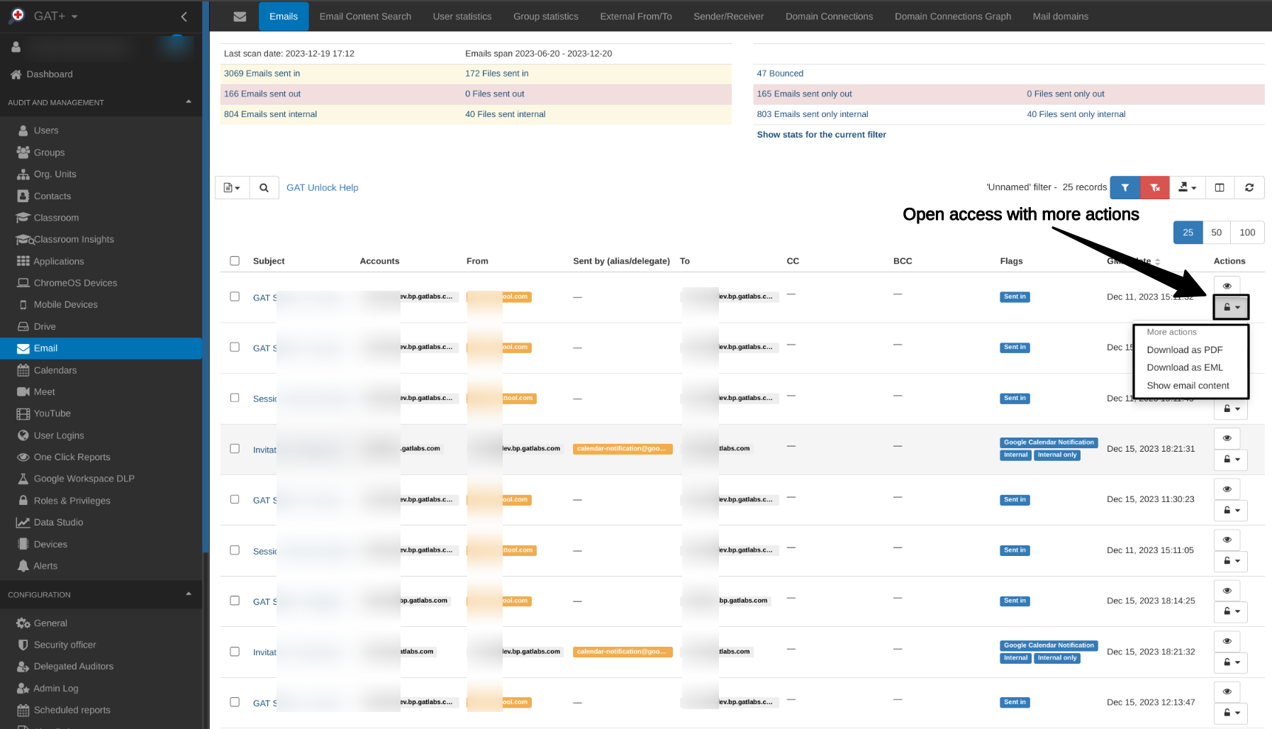 Monitor Email Attachments with GAT+